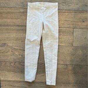 Tea Collection Striped Leggings Ivory Sliver Size 7